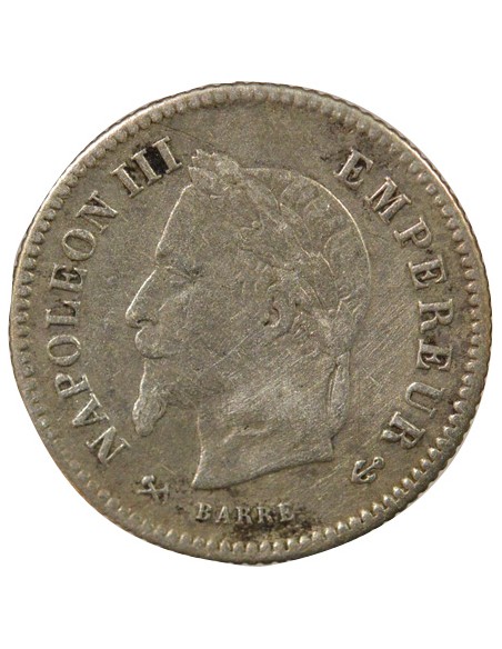 Napoléon III Grand Module 20 centimes Argent 1867 K Bordeaux