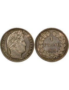 Louis-Philippe Ier Tête Laurée 1 franc Argent 1846 A - Paris
