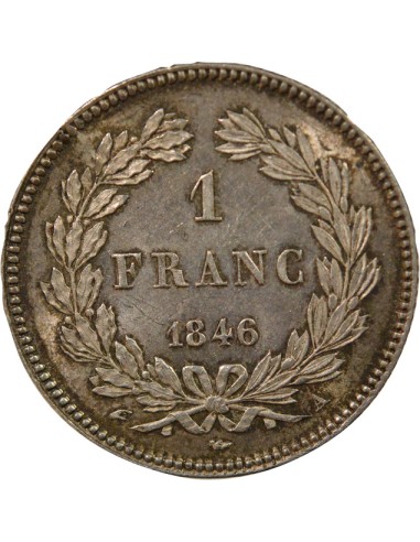 Louis-Philippe Ier Tête Laurée 1 franc Argent 1846 A - Paris