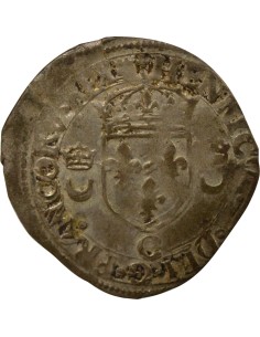 Henri II Aux Croissants 1 douzain Argent 1550 C Saint-Lô 2