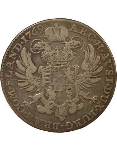 Pays-Bas Autrichiens Marie-Thérèse 1 couronne Argent 1769 B. Bruxelles
