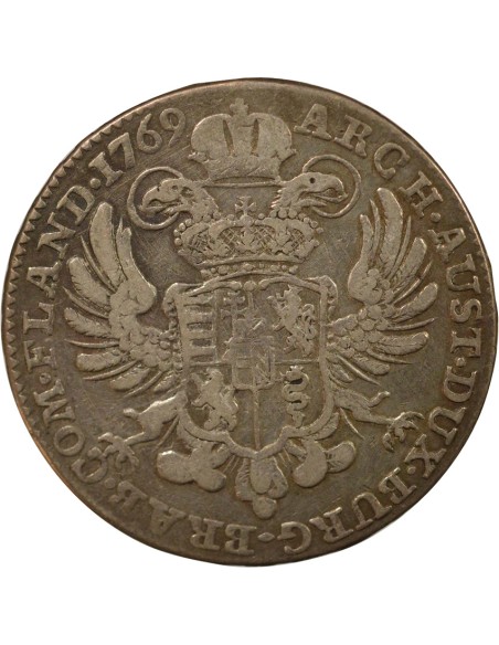 Pays-Bas Autrichiens Marie-Thérèse 1 couronne Argent 1769 B. Bruxelles