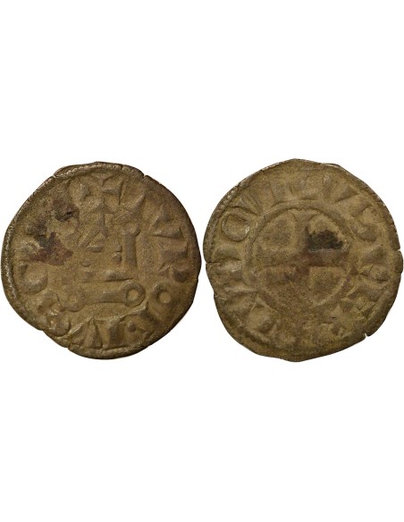 Louis VIII 1 denier tournois Billon 1223-1245