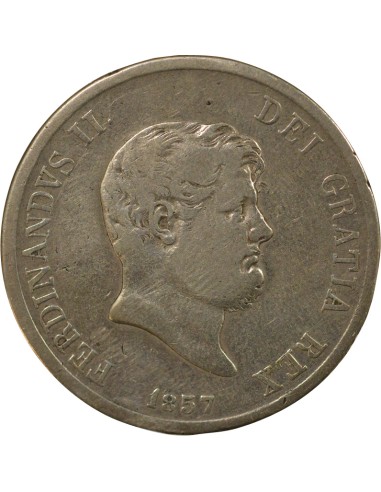 Naples et Sicile Ferdinand II des Deux-Siciles 120 grana Argent 1857 Naples