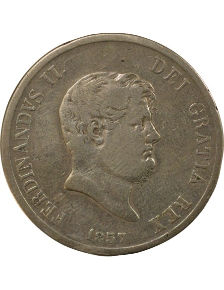 Naples et Sicile Ferdinand II des Deux-Siciles 120 grana Argent 1857 Naples