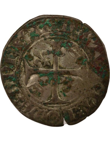 Charles VI 2e Emission 1 blanc guénar Billon 1392-1398 Sainte-Menehould