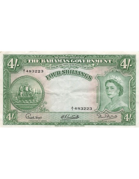 Bahamas 4 shillings 1953