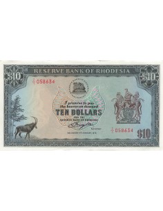 Rhodésie 10 dollars 1979