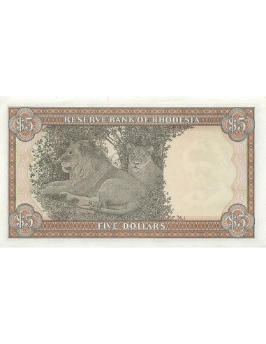 Rhodésie 5 dollars 1978