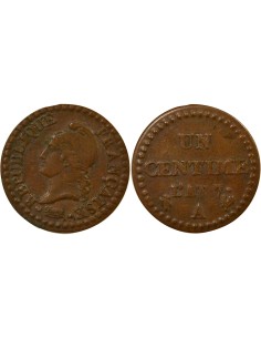 Dupré 1 centime Cuivre An 7 A - Paris