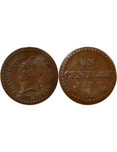 Dupré 1 centime Cuivre An 7 A - Paris