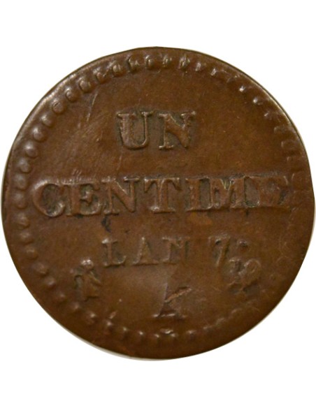 Dupré 1 centime Cuivre An 7 A - Paris