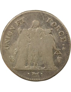 Union & Force 5 francs Argent An 11 Q Perpignan 2