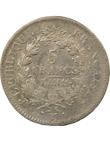 Union & Force 5 francs Argent An 11 MA Marseille