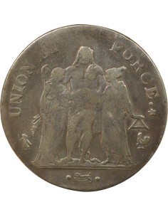 Union & Force 5 francs Argent An 10 A - Paris 2