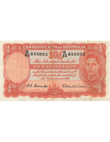 Australie 10 shillings 1939