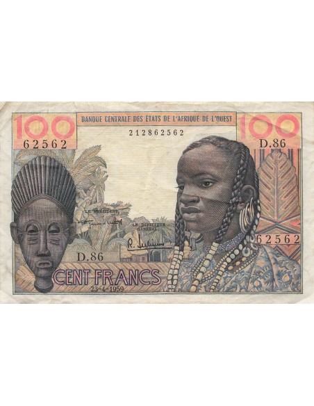 BCEAO 100 francs 1959