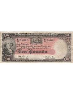 Australie 10 pounds 1954