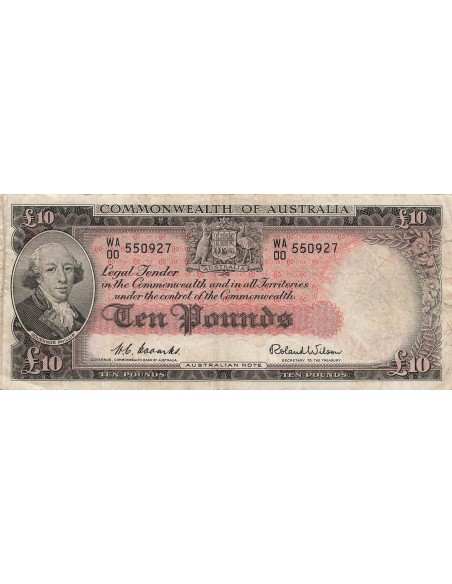 Australie 10 pounds 1954