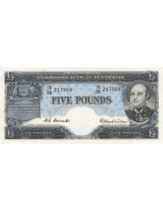 Australie 5 pounds 1954