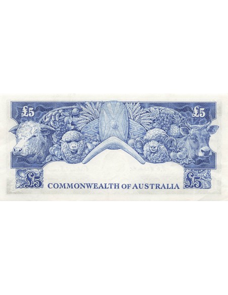 Australie 5 pounds 1954
