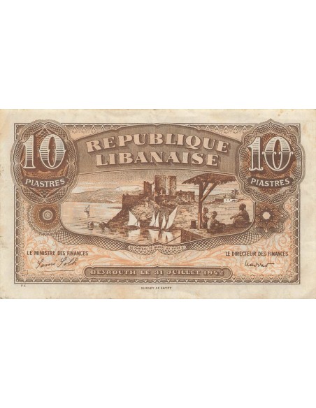 Liban 10 piastres 1942