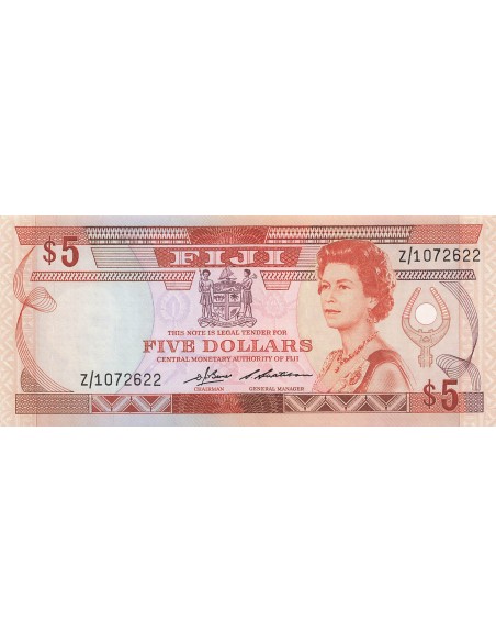 Fidji 5 dollars 1986