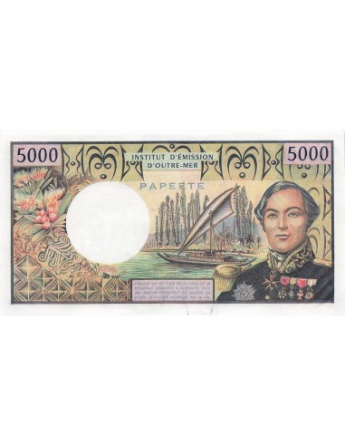 Tahiti Louis Antoine Bougainville 5000 francs 1985