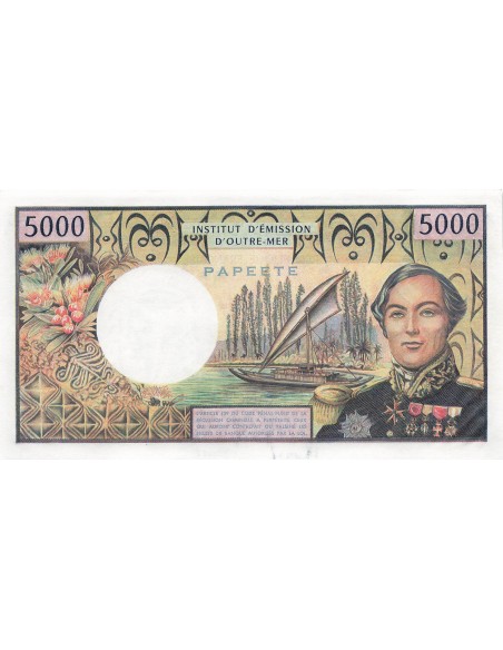 Tahiti Louis Antoine Bougainville 5000 francs 1985