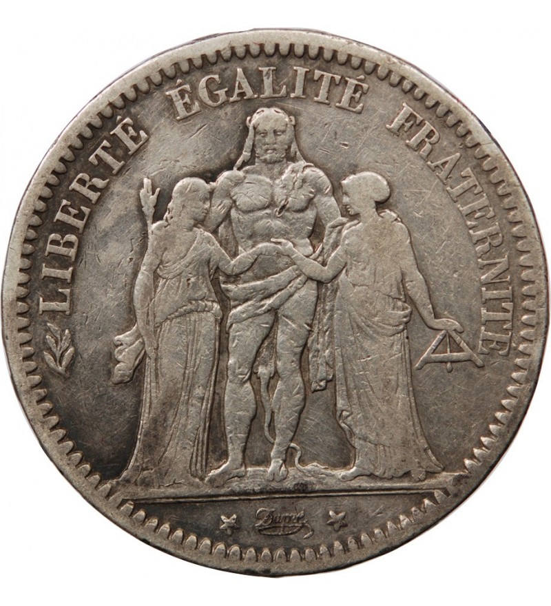 HERCULE - 5 FRANCS ARGENT 1871 K BORDEAUX﻿