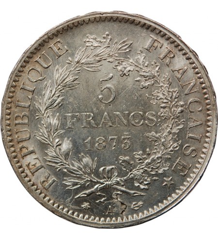 HERCULE - 5 FRANCS ARGENT 1873 A PARIS﻿