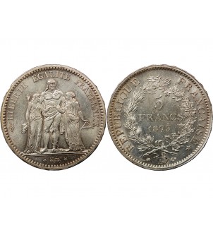 HERCULE - 5 FRANCS ARGENT 1873 A PARIS﻿ 2