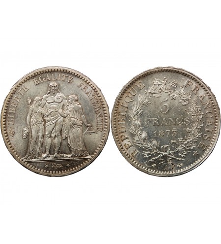 HERCULE - 5 FRANCS ARGENT 1873 A PARIS﻿
