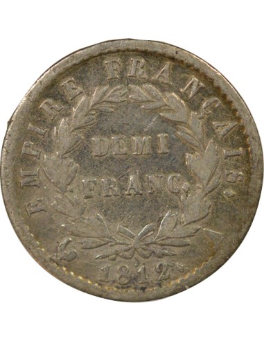 Roi d'Italie Empire 1/2 franc Argent 1812 A - Paris