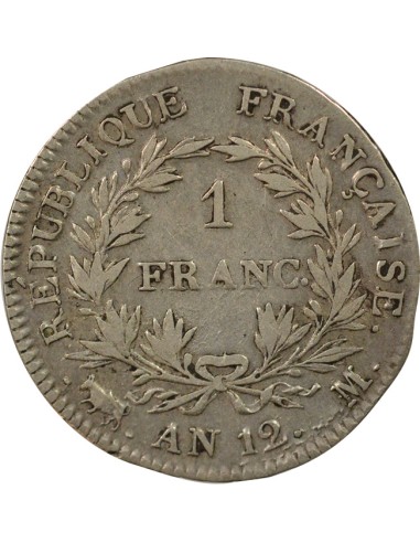 Roi d'Italie 1 franc Argent An 12 M Toulouse