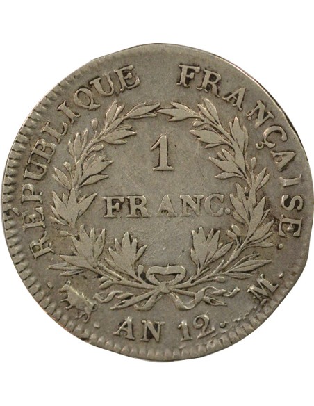 Roi d'Italie 1 franc Argent An 12 M Toulouse