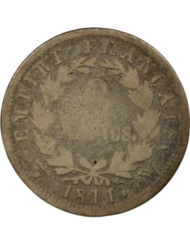 Roi d'Italie Empire 2 francs Argent 1811 W Lille