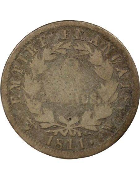 Roi d'Italie Empire 2 francs Argent 1811 W Lille