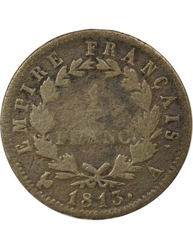 Roi d'Italie Empire 1 franc Argent 1813 A - Paris