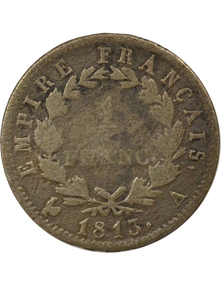 Roi d'Italie Empire 1 franc Argent 1813 A - Paris