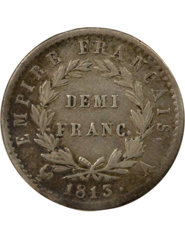 Roi d'Italie Empire 1/2 franc Argent 1813 A - Paris