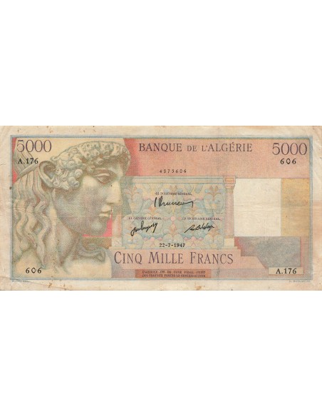 Algérie 5000 francs 1947