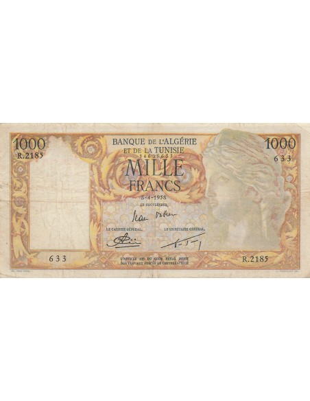Algérie 1000 francs 1958