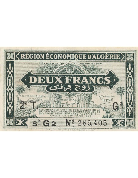Algérie 2 francs 1944