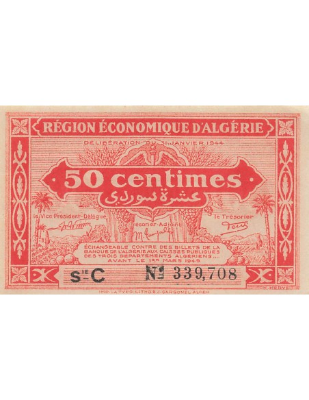 Algérie 50 centimes 1944