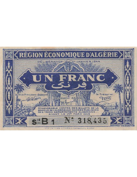 Algérie 1 franc 1944