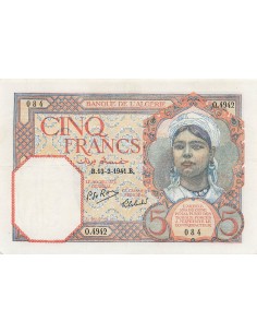 Algérie 5 francs 1941