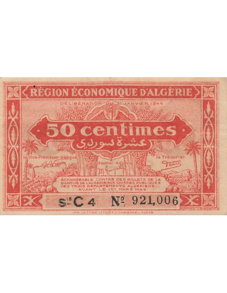 Algérie 50 centimes 1944