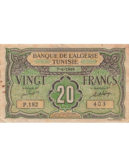 Algérie 20 francs 1948