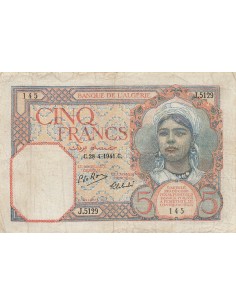 Algérie 5 francs 1941